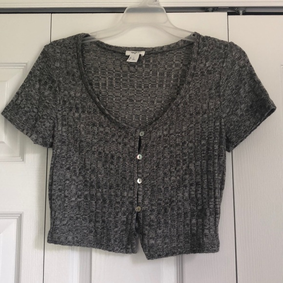 Forever 21 Tops - Gray sweater crop top